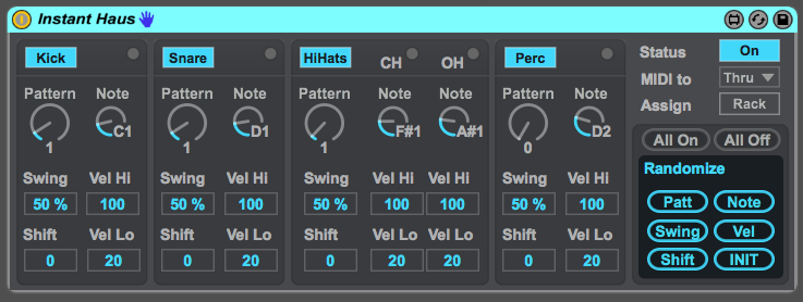 Instant Haus Max for Live device by Alexkid