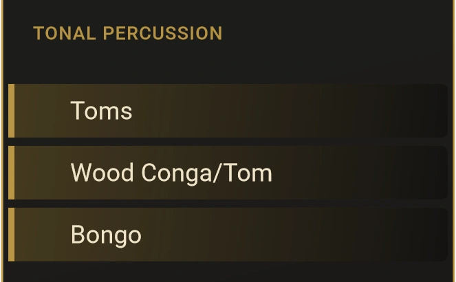 Tonal percussion — MX2